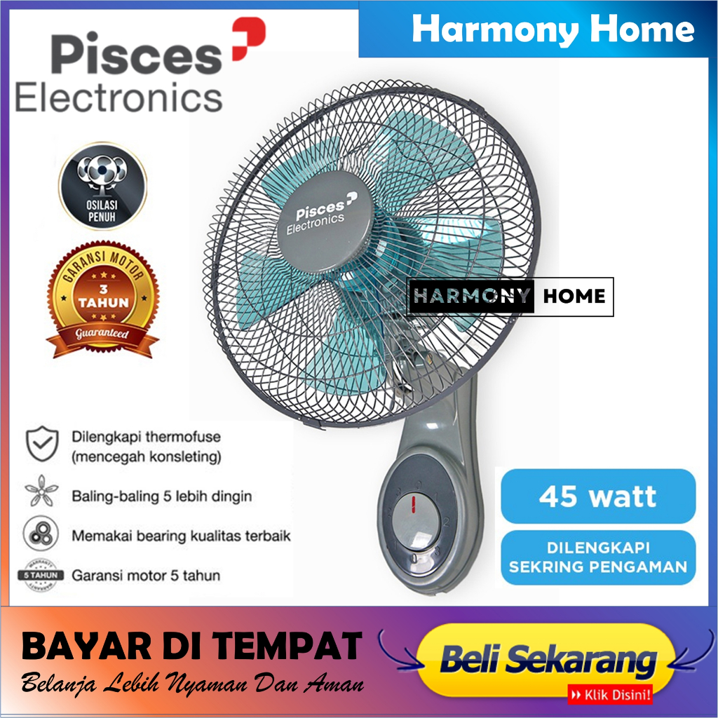 Kipas Angin Pisces 1611 PRO Teknologi Bearing Kipas angin dinding / Kipas Angin Pisces 1611 PRO