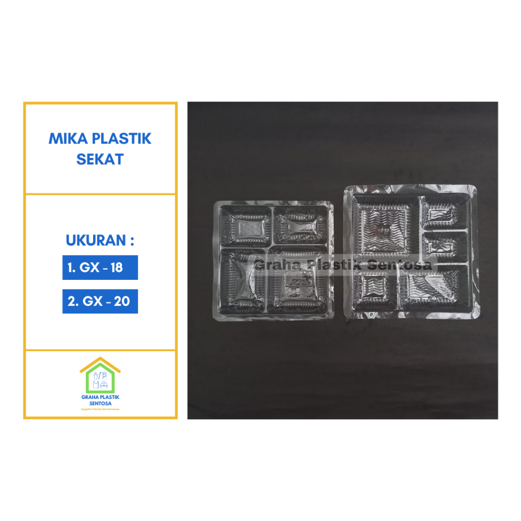 Plastik Mika Sekat 5 Nasi Box / Kotak Isi 50pcs