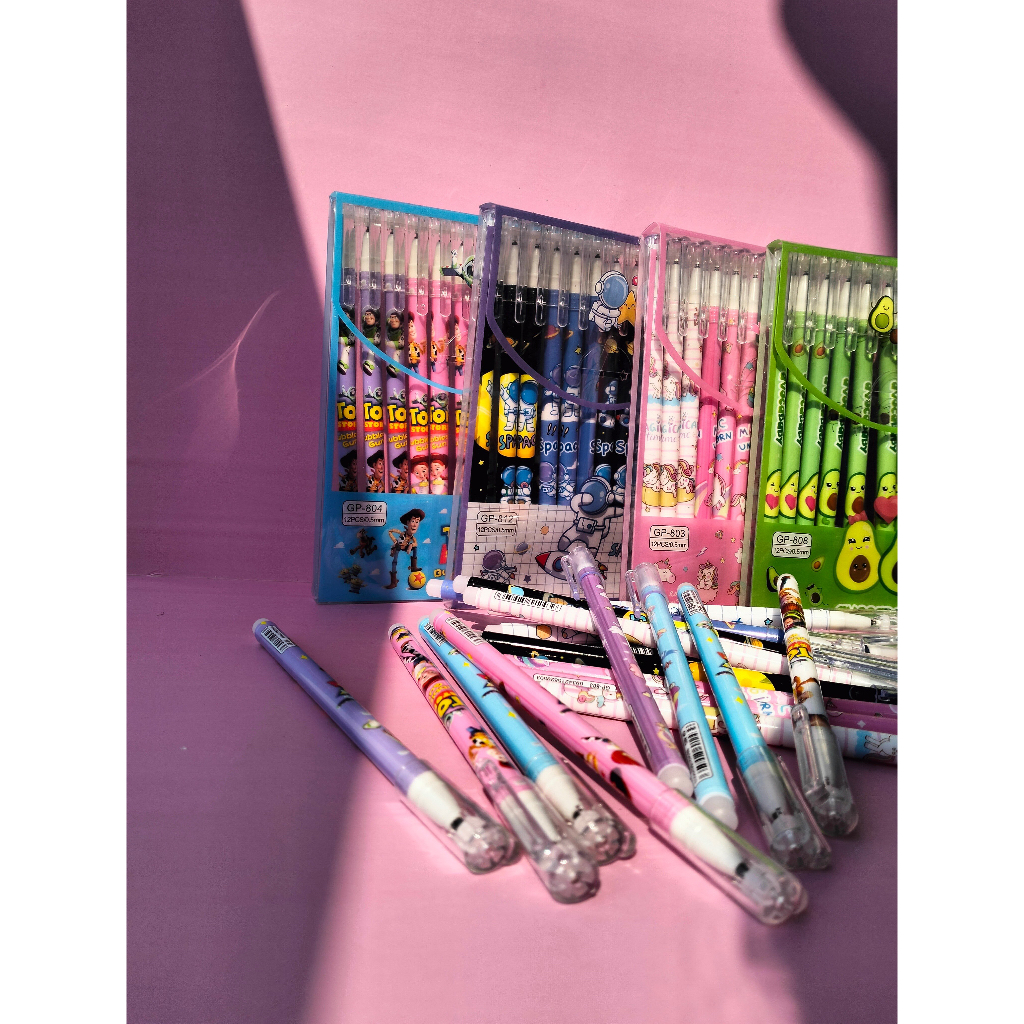 

(COD) MyCuteStore_ 12pc pulpen magic bisa dihapus / pulpen hapus / pulpen karakter