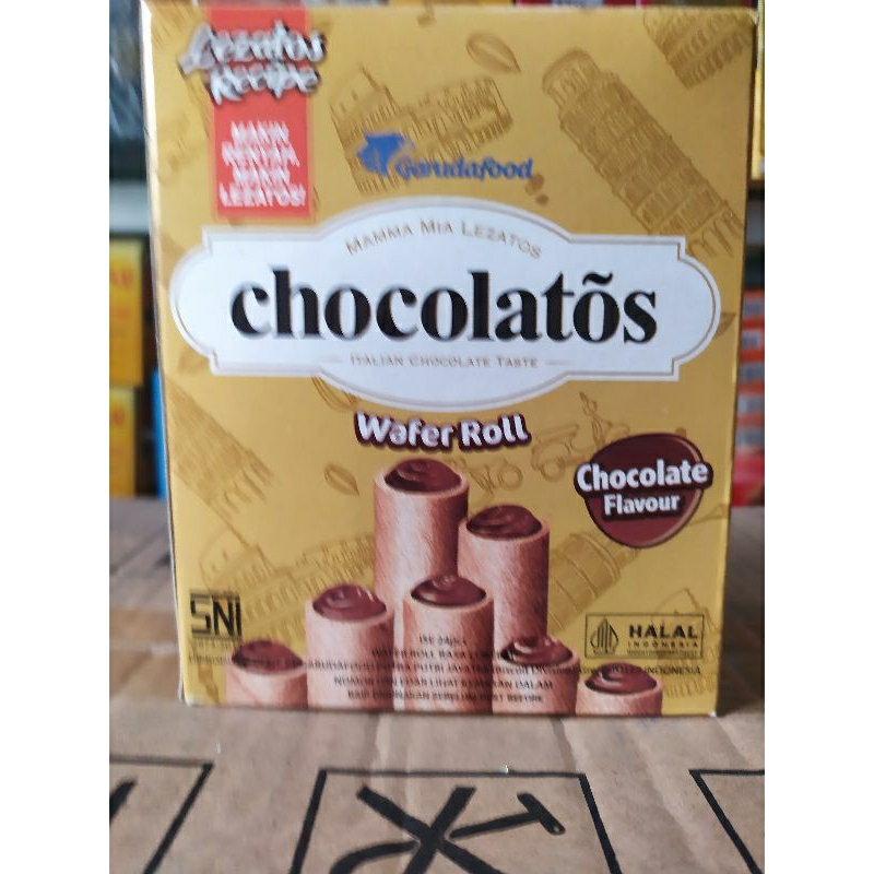 

Chocolatos Wafer Roll (1 dus isi 24pcs)