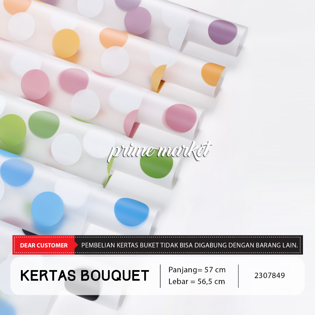 

Kertas Buket Motif Polkadot Flower Wrapping Kertas Bunga Flower Paper Cellophane (2307849)