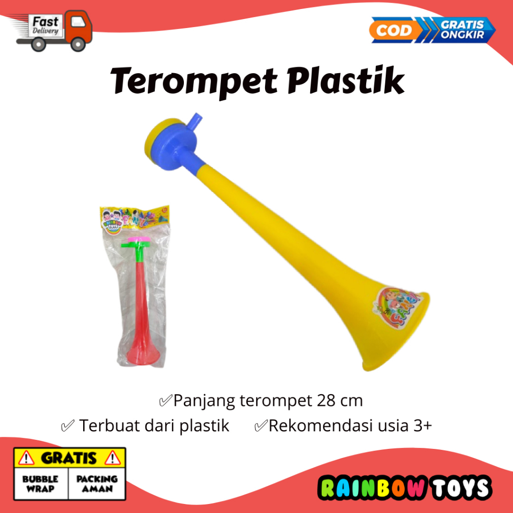 Mainan Terompet Plastik Tiup Trompet Tahun Baru Anak