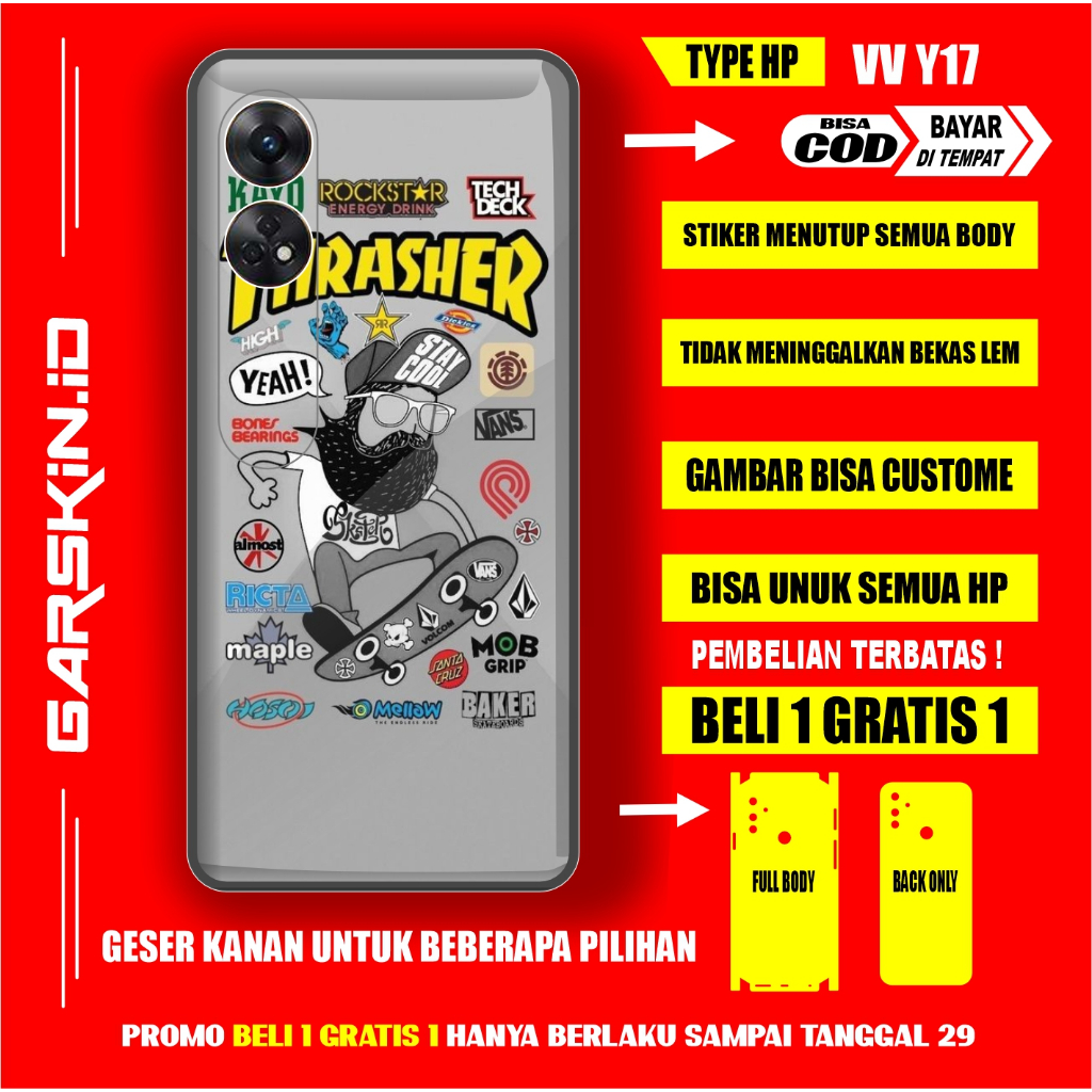 GARSKIN OPPO 8T AKSESORIS CASING PELINDUNG HP OPPO ORIGINAL GRASKIN 8T FULLBODY SKIN PROTEC DESAIN C