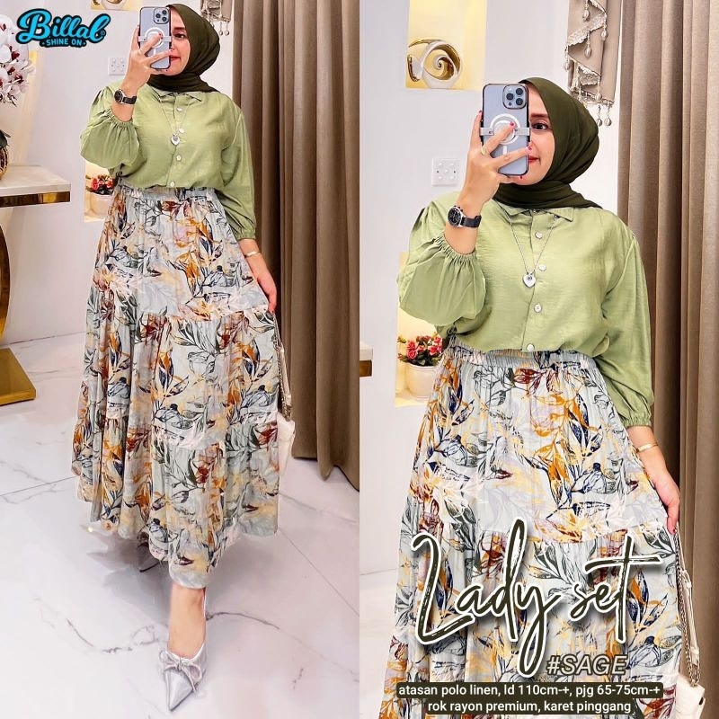 LADY SET/ SETELAN BLOUSE ROK ORI BILLAL