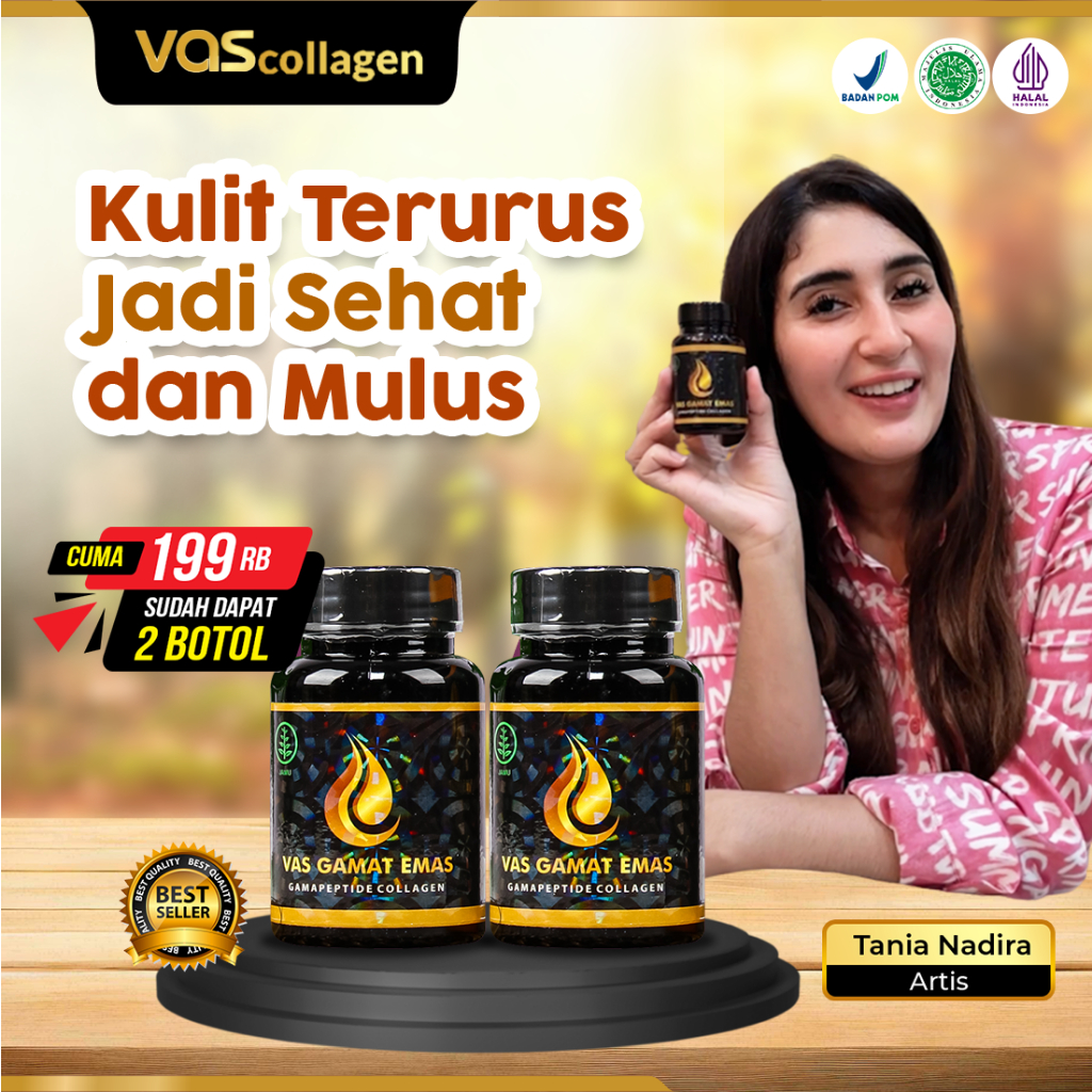 2 Batol Vas Collagen Vas Gamat Emas Pencerah Pengencang Wajah