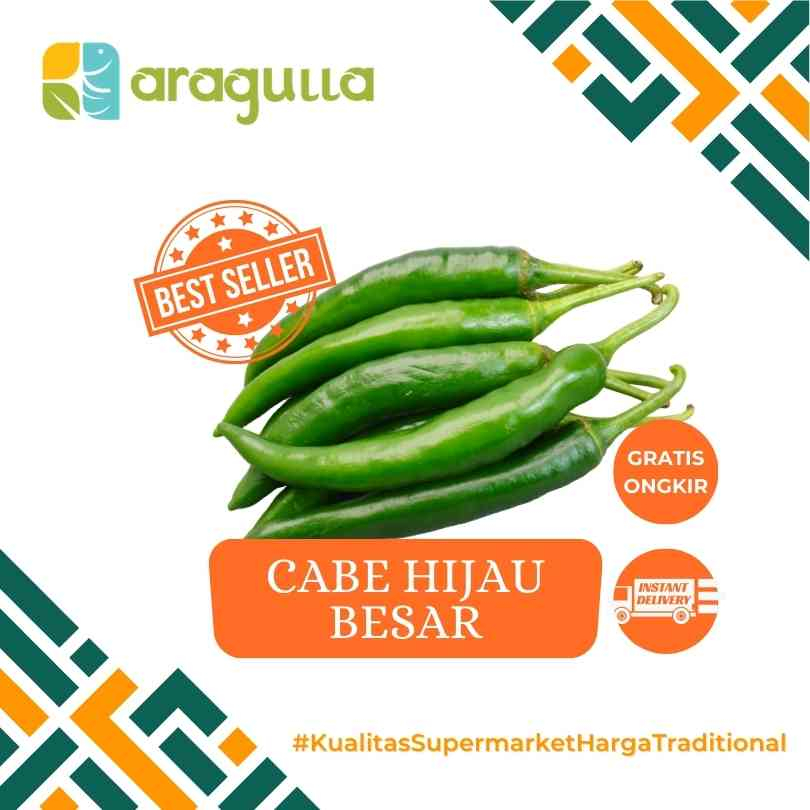 

Cabe Hijau Besar [Sayur - Sayuran Segar Instant / Express Surabaya] - Aragulla