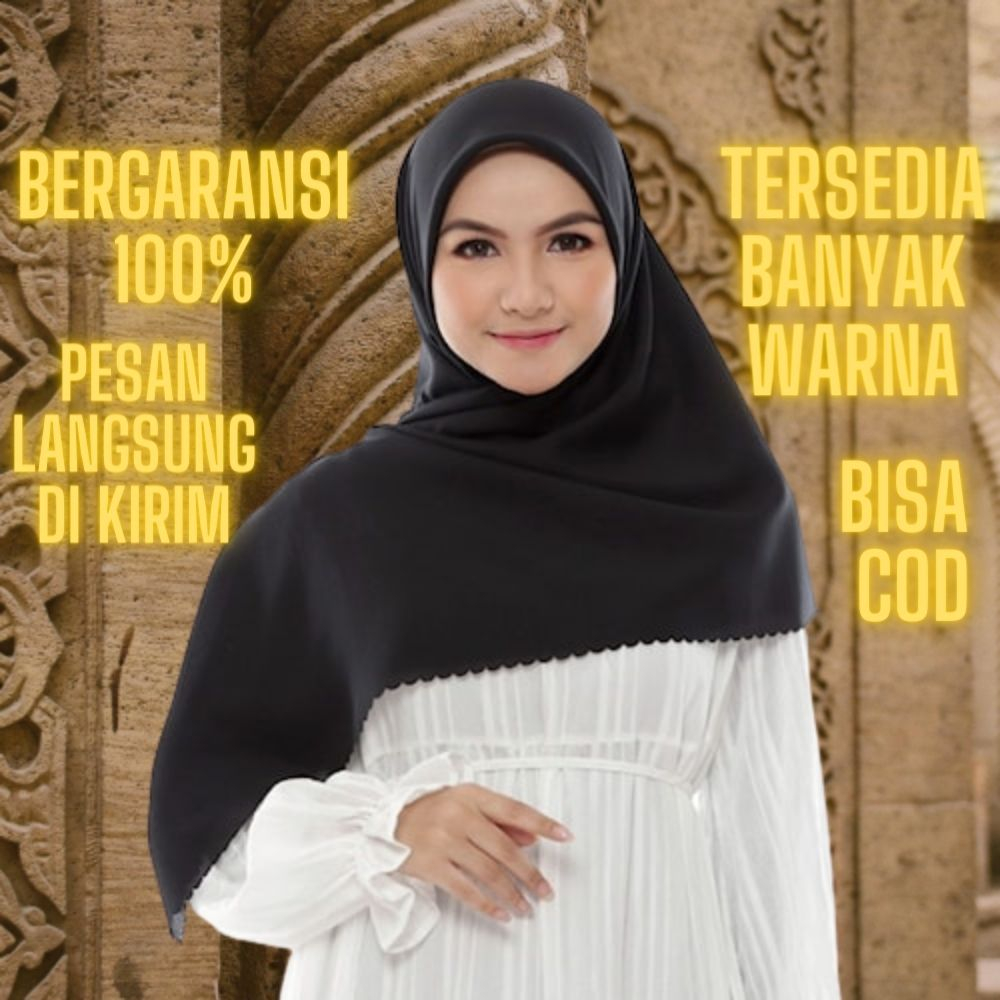 Jilbab hijab kerudung krudung segi empat pasmina phasmina crinkle syar’i kaos rayon instan segitiga ciput bandana motif terbaru paris premium umama bergo jersey bella square voal premium segi empat jumbo sport hamidah olahraga syari polos voal lasercut