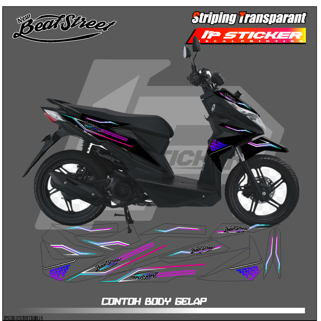 BEAT STREET (COD) STIKER STRIPING BEAT STREET- STIKER STRIPING MOTOR HONDA BEAT STREET STIKER LIST S