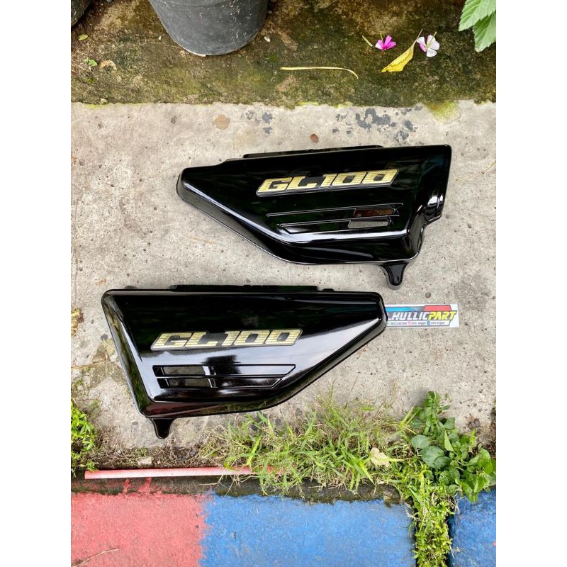 Kempol aki gl100 Box tutup aki gl 100 Body GL100 set emblem kanan kiri box tutup accu