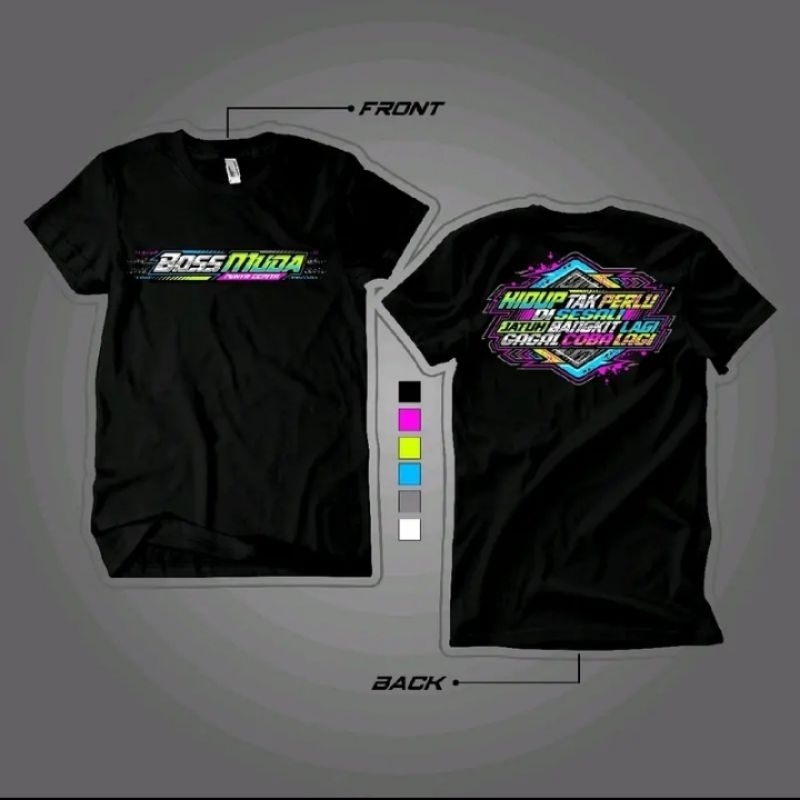 Kaos Boss Muda Hidup Tak Perlu Di Sesali Jatuh Bangkit Lagi Gagal Coba Lagi