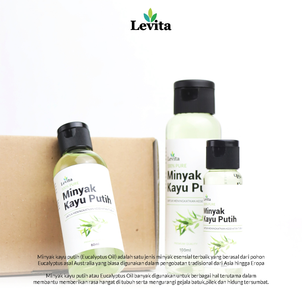 Levita Minyak Kayu Putih Murni Eucalyptus Oil Asli Tanpa Bahan Campuran