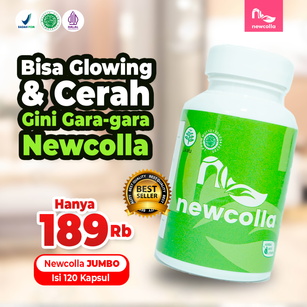 Newcolla Herbal Alami Pengencang Pencerah Kulit Tubuh ampuh 100% bpom original