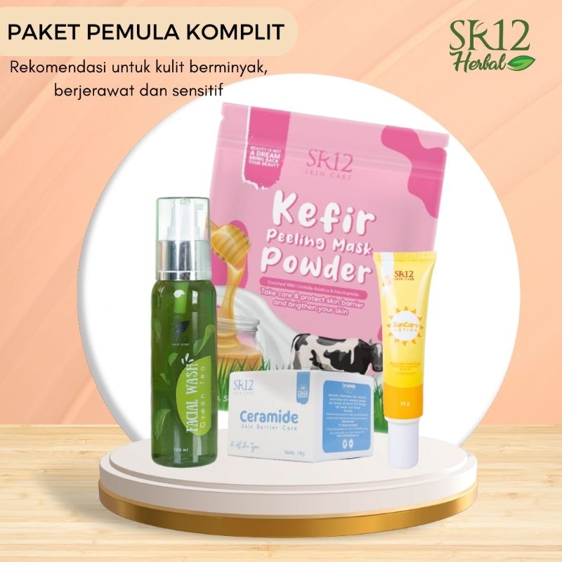 PAKET PEMULA KOMPLIT SR12 DETOKS WAJAH, AWAL HIJRAH SKINCARE SR12, AMPUH MEMBERSIHKAN WAJAH