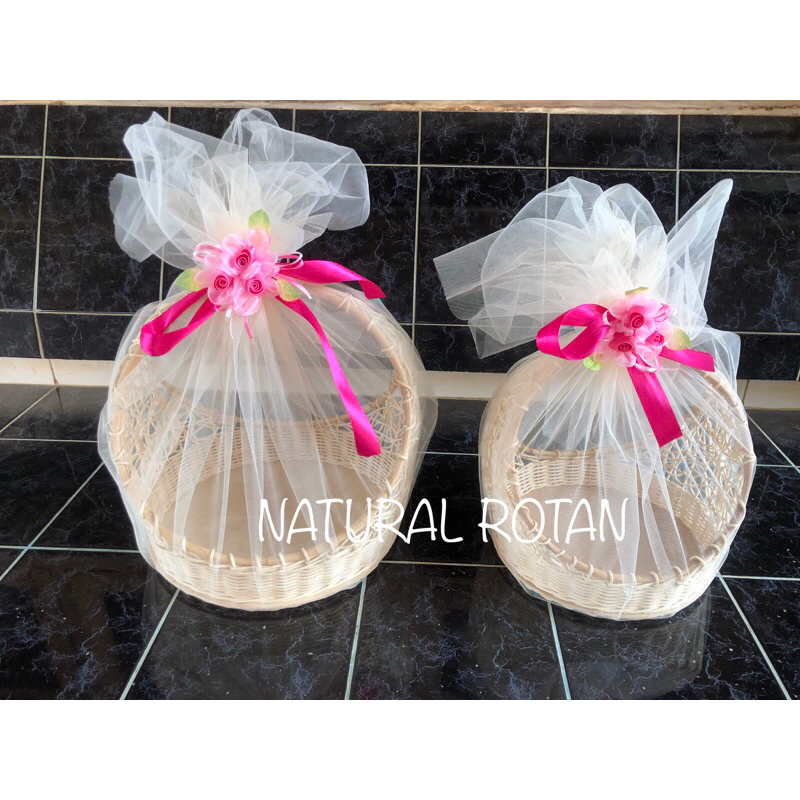 KERANJANG CINCIN FULLSET+tile+pita+bunga+lem