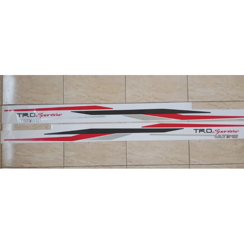 Stiker trd ultimo / stiker body samping rush terios trd sportivo ultimo