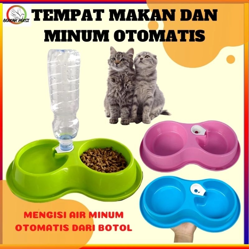 Tempat makan kucing minum otomatis