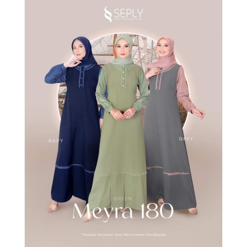 Seply Meyra 180 Green / Gamis Wanita Masa Kini / Seply Meyra 180 Grey