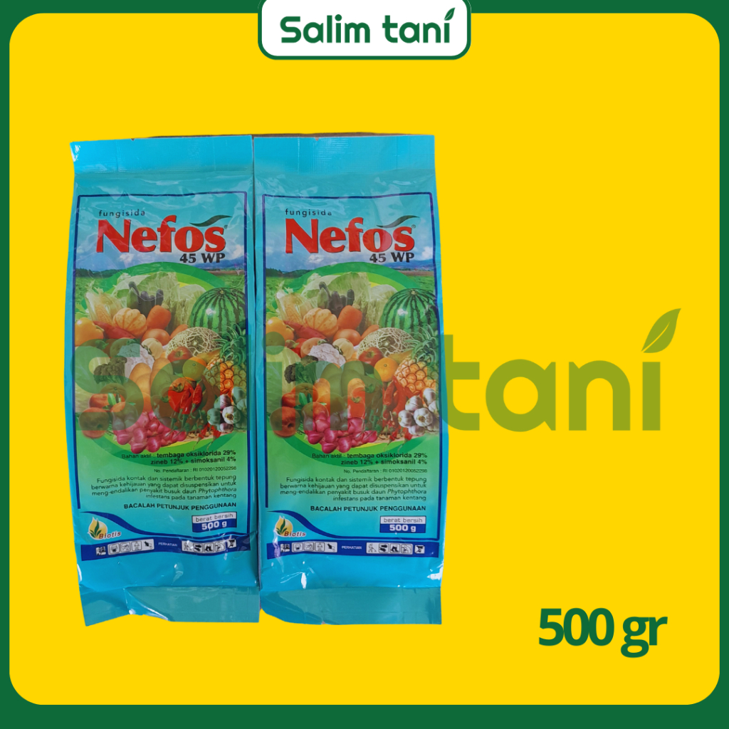 NEFOS fungisida 45 WP 500gr bakterisida sistemik 3 bahan aktif