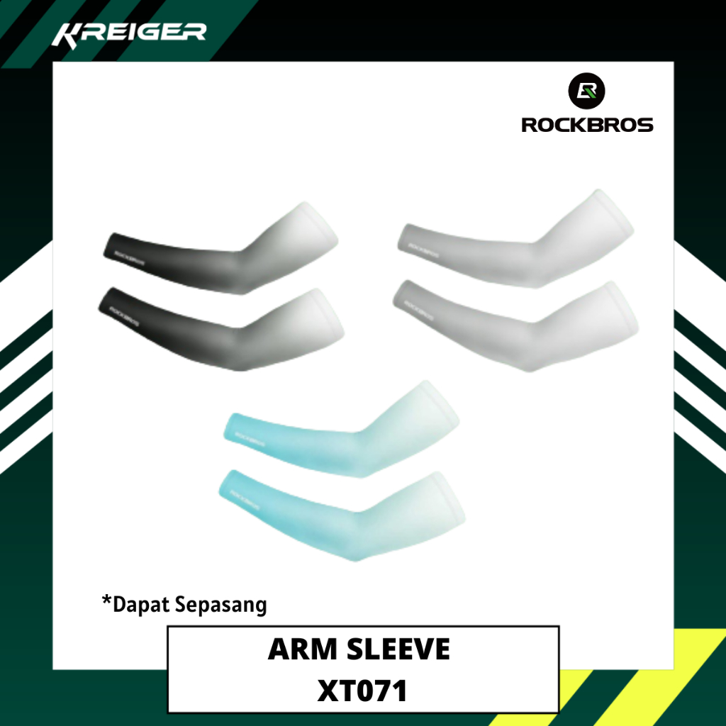 Arm Sleeve Rockbros XT071 Manset Olah Raga Pelindung Sarung Deker Tangan Lengan Panjang Anti UV Mens