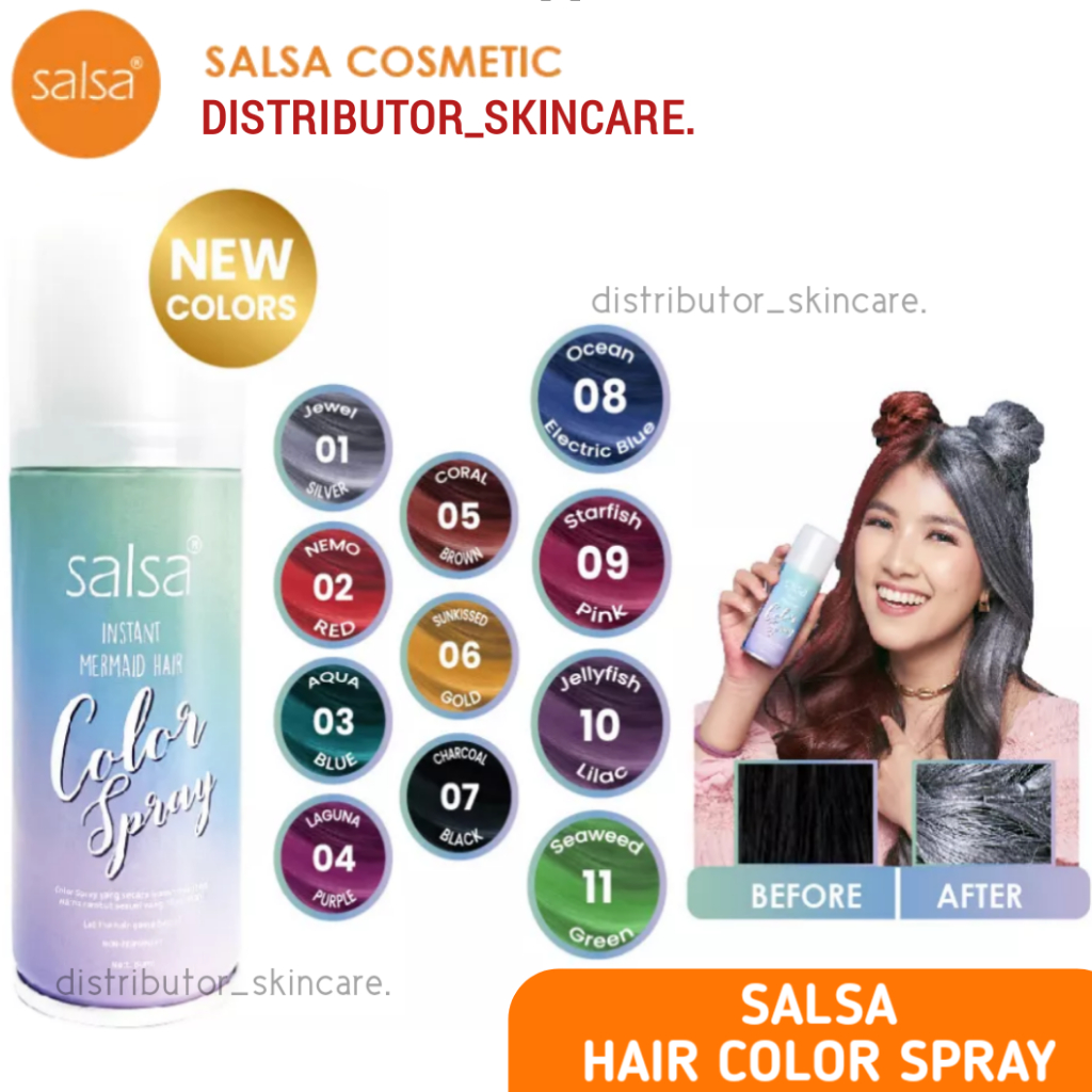 SALSA Instant Mermaid Hair Color Spray - Semir Rambut Temporary / BELIA  Salsa Instant Mermaid Hair 
