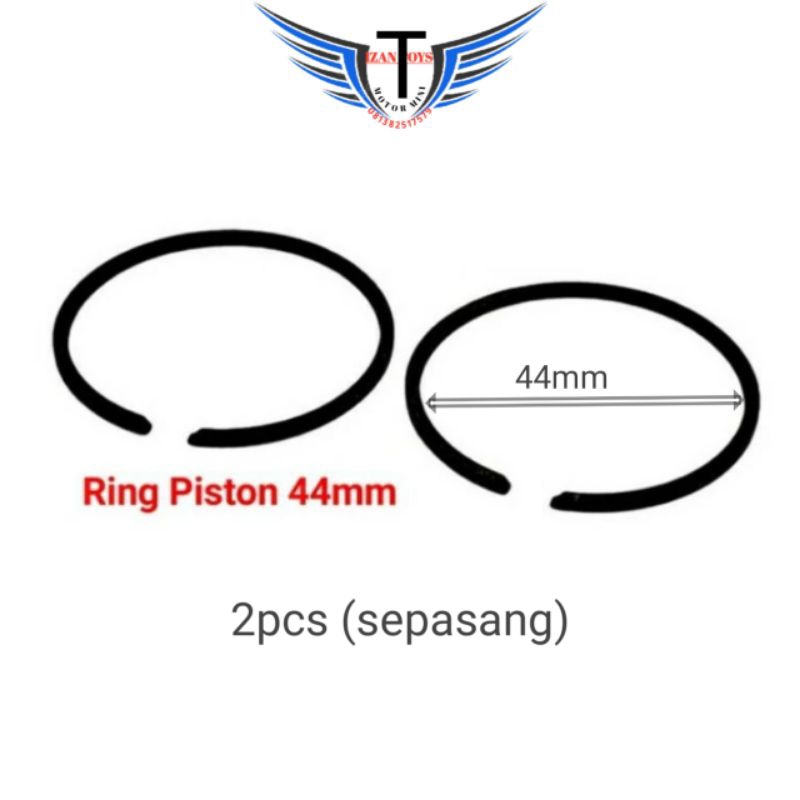 Ring Piston 44mm
Motor Mini Gp/Mini Trail/Mini ATV/Mesin Rumput