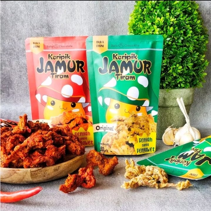 

Keripik Jamur Pedas & Original
