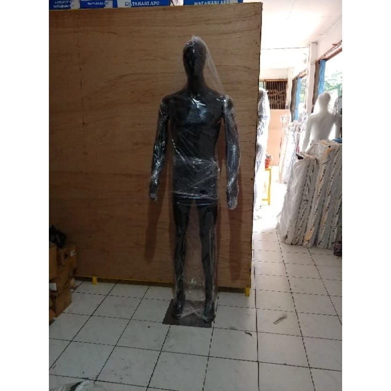 Manekin Full Body Cowo Hitam Patung Baju Laki