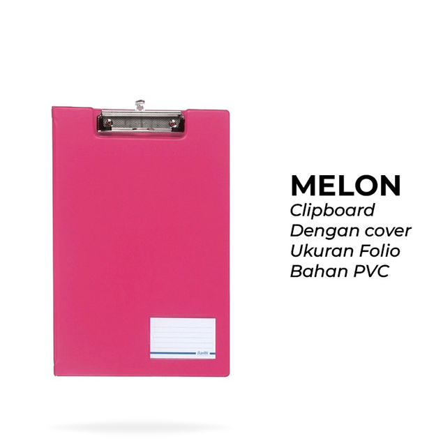 

Bantex Clipboard Papan Jalan Folio Model Cover Penutup Melon Pink