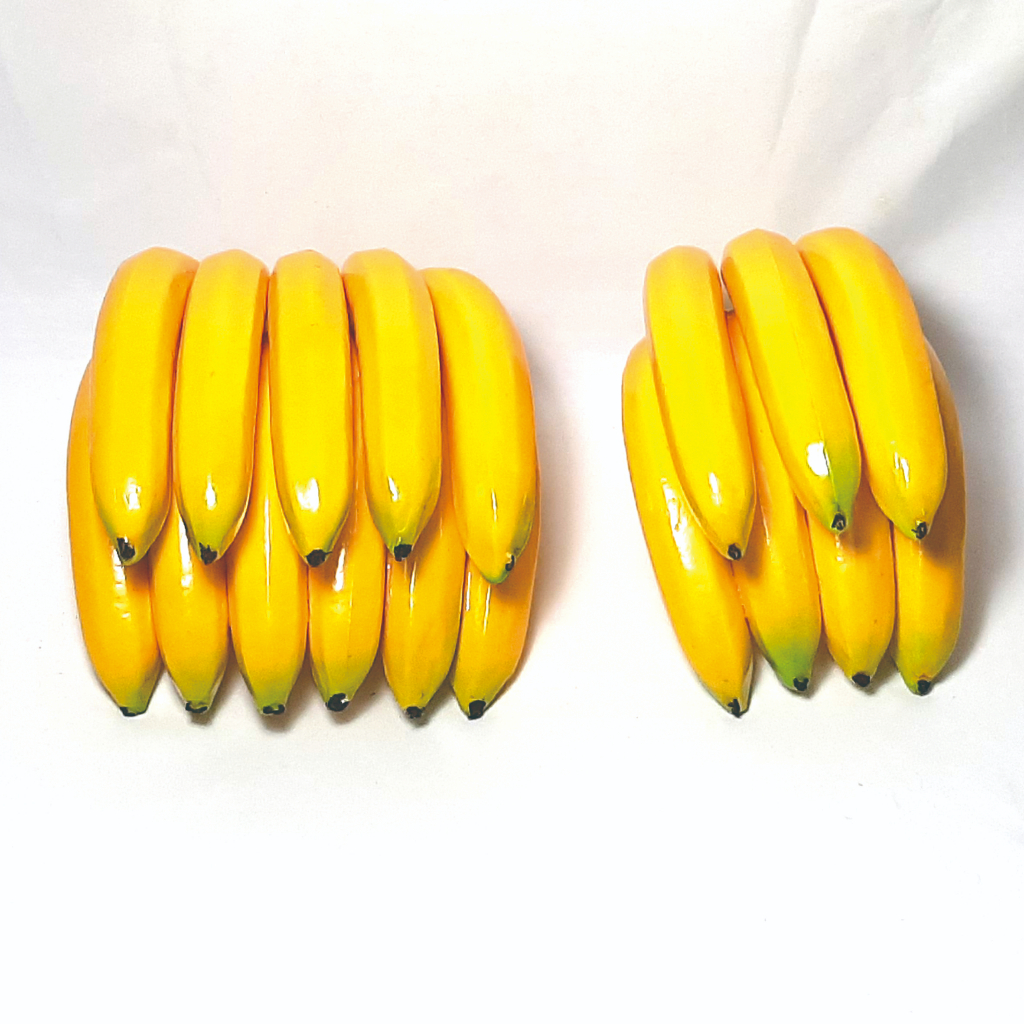 Buah pisang sisir imitasi hiasan meja etalase pisang palsu artificial banana buah pisang palsu pajangan