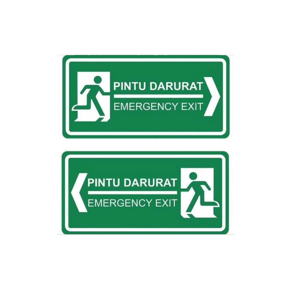 

STIKER VINYL PINTU DARURAT/EMERGENCY EXIT UKURAN 15 X 30 CM - 30 x 10 CM