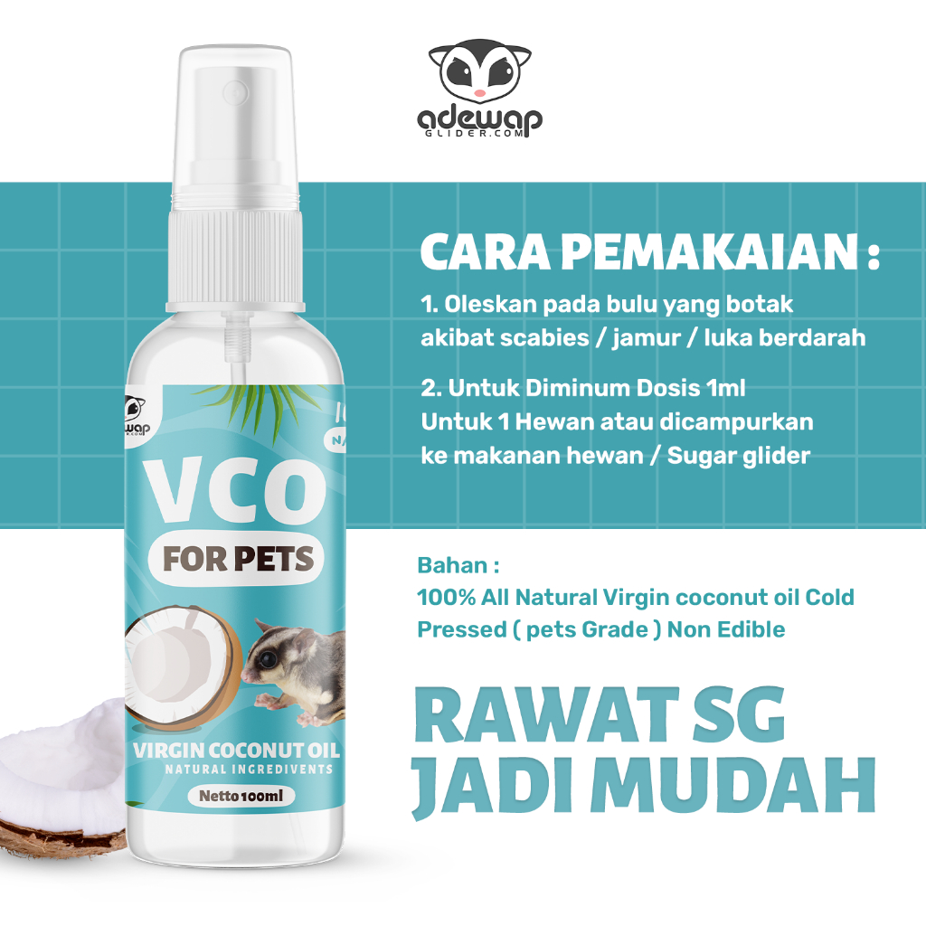 GROSIR MINYAK VCO KUCING SPRAY / OBAT SCABIES KURAP GUDIK JAMUR / VITA
