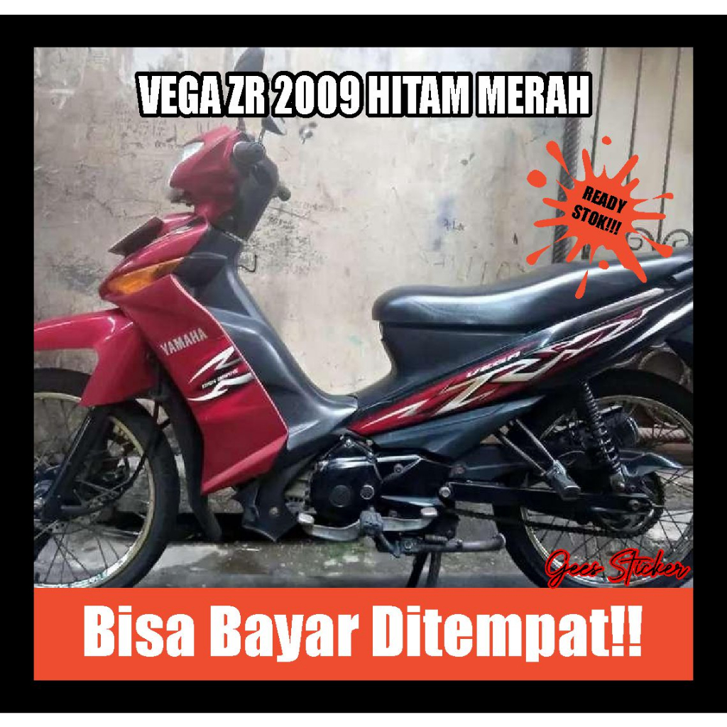 striping vega zr 2009 hitam merah