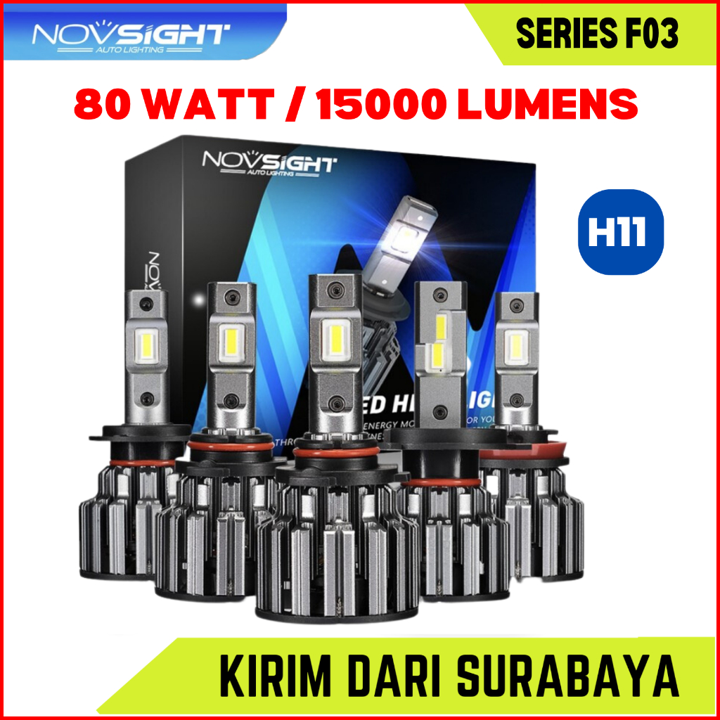 Novsight F03 H11 FOGLAMP - Lampu Kabut / Foglamp Mobil -- 80WATT 15.000LUMENS (SUPER TERANG)