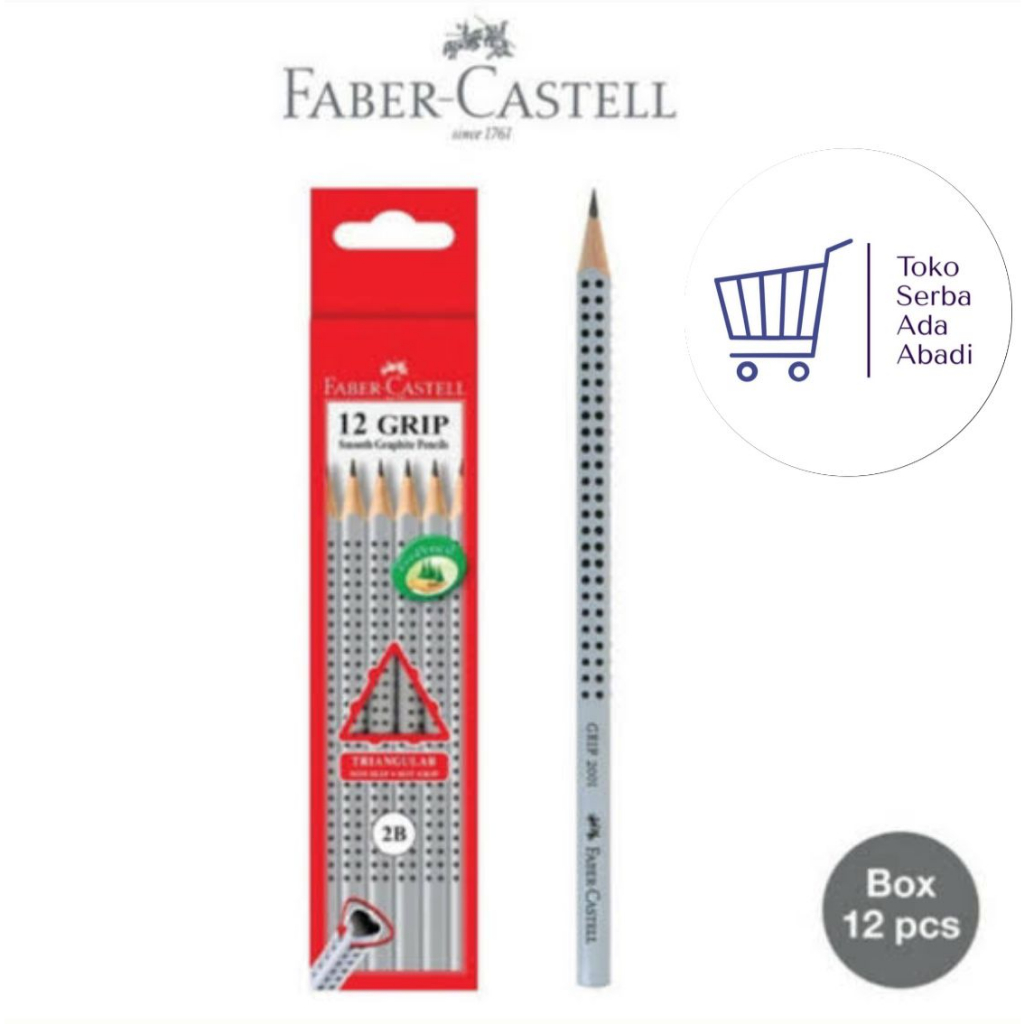 

Pensil 2B Triangular 12 GRIP Faber Castell (12 PCS)