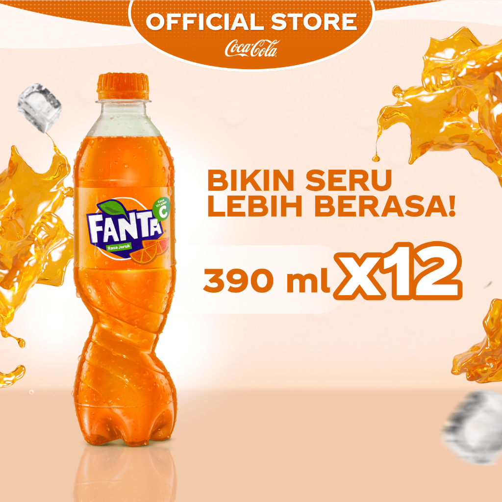 

Fanta Rasa Orange Jeruk Minuman Soda - Botol 390ml x 12pcs