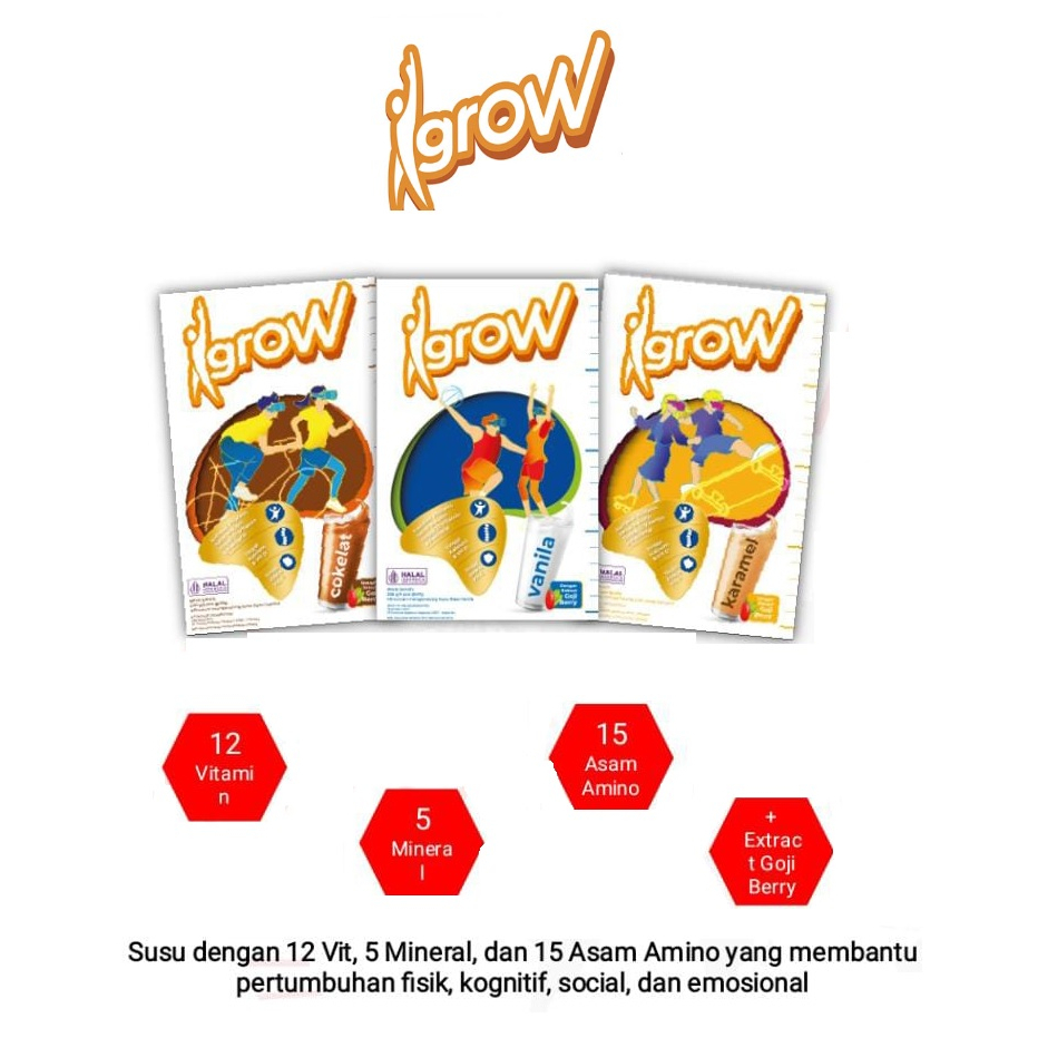 

IGrow Susu Bubuk Skim Isi 5 Sachet - Tumbuh Kembang Anak Ekstrak Goji Berry - Peninggi Badan Anak