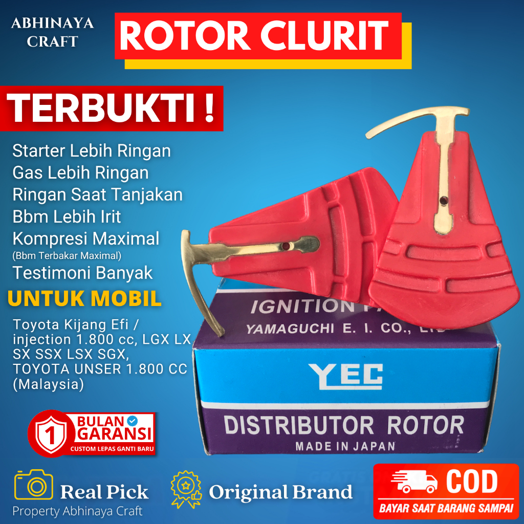 ROTOR DELCO CUSTOM KIJANG KAPSUL EFI 1.8 KRISTA LGX LX SX SXX LSX SGX UNSER INJECTION