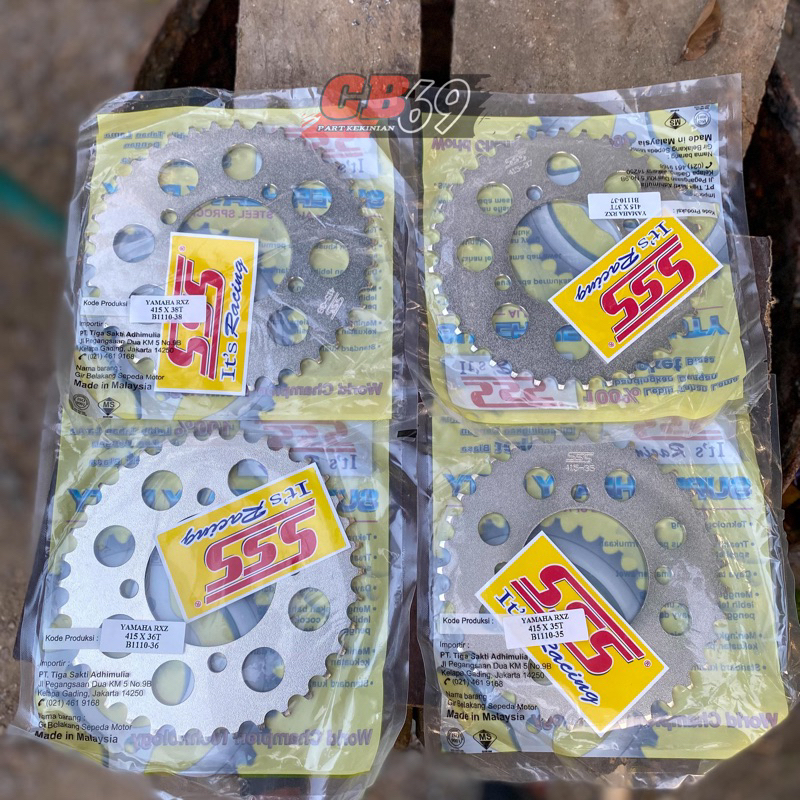Gir gear belakang sss 415 ukuran 35 36 37 38 rx king / jupiter / rxz