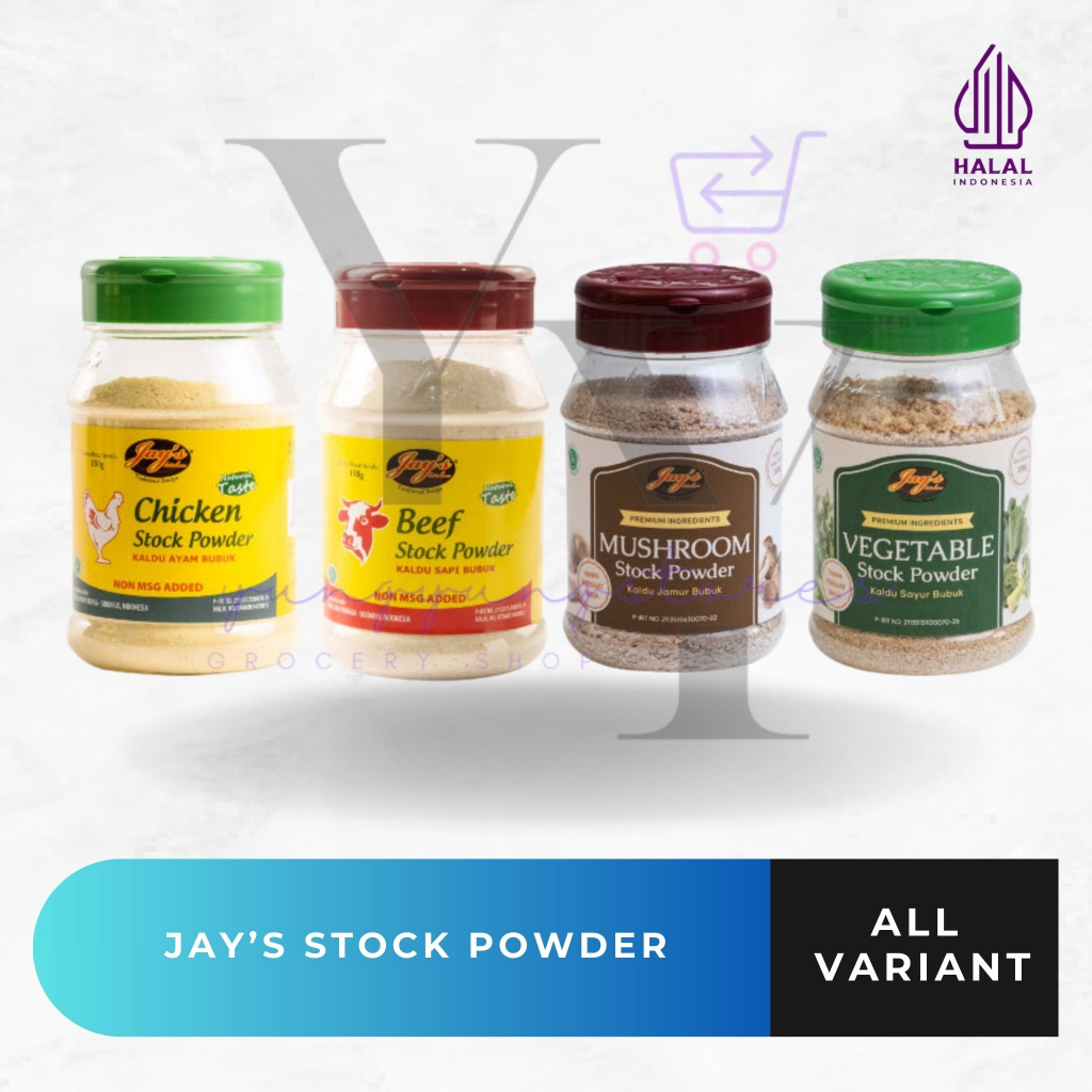 

Jay's Chicken Beef Mushroom Vegetable Stock Powder 150 200 gram