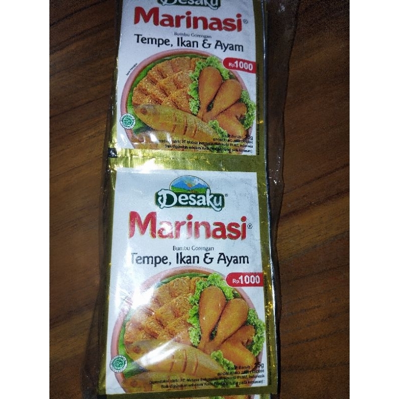 

Marinasi, bumbu tempe, ikan, ayam 1 renceng 12 pcs