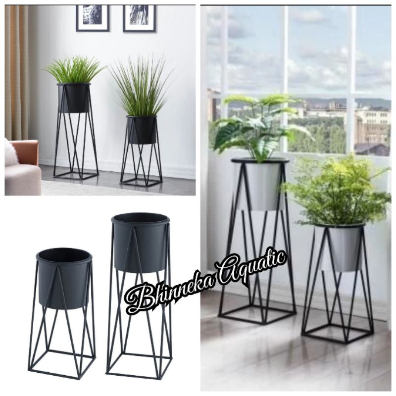 Standing Rak Pot Bunga Besi Besar Popular Murah