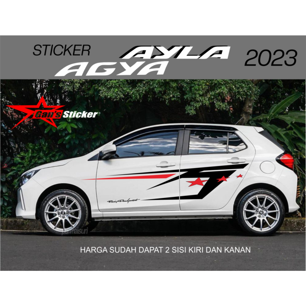 sticker ayla 2023 agya 2023 aksesoris ayla 2023