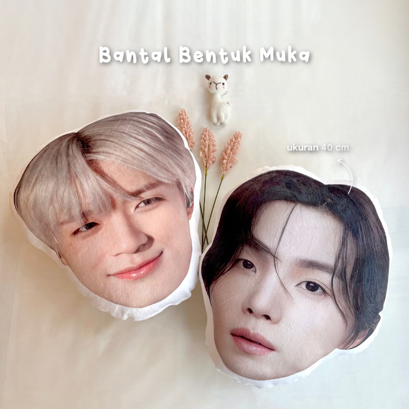 NOTTE - Bantal Muka Custom Kpop Foto Kepala Muka Sendiri | Bantal Karakter Idol | Muka Byeon Woo Seo