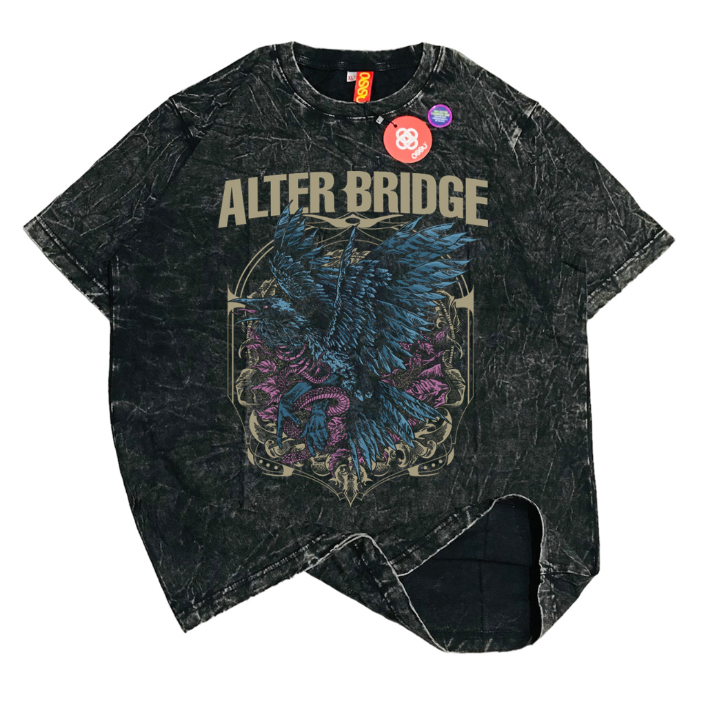 KAOS BAND ALTER BRIDGE THE CROW BLACK WASHED SAND WASHING TSHIRT