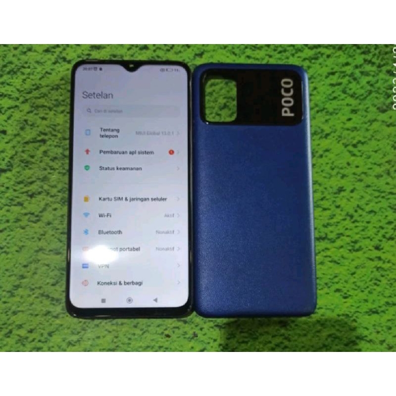 LCD+FRAME+BACKDOOR+FP COPOTAN POCO M3 ORIGINAL TESTED