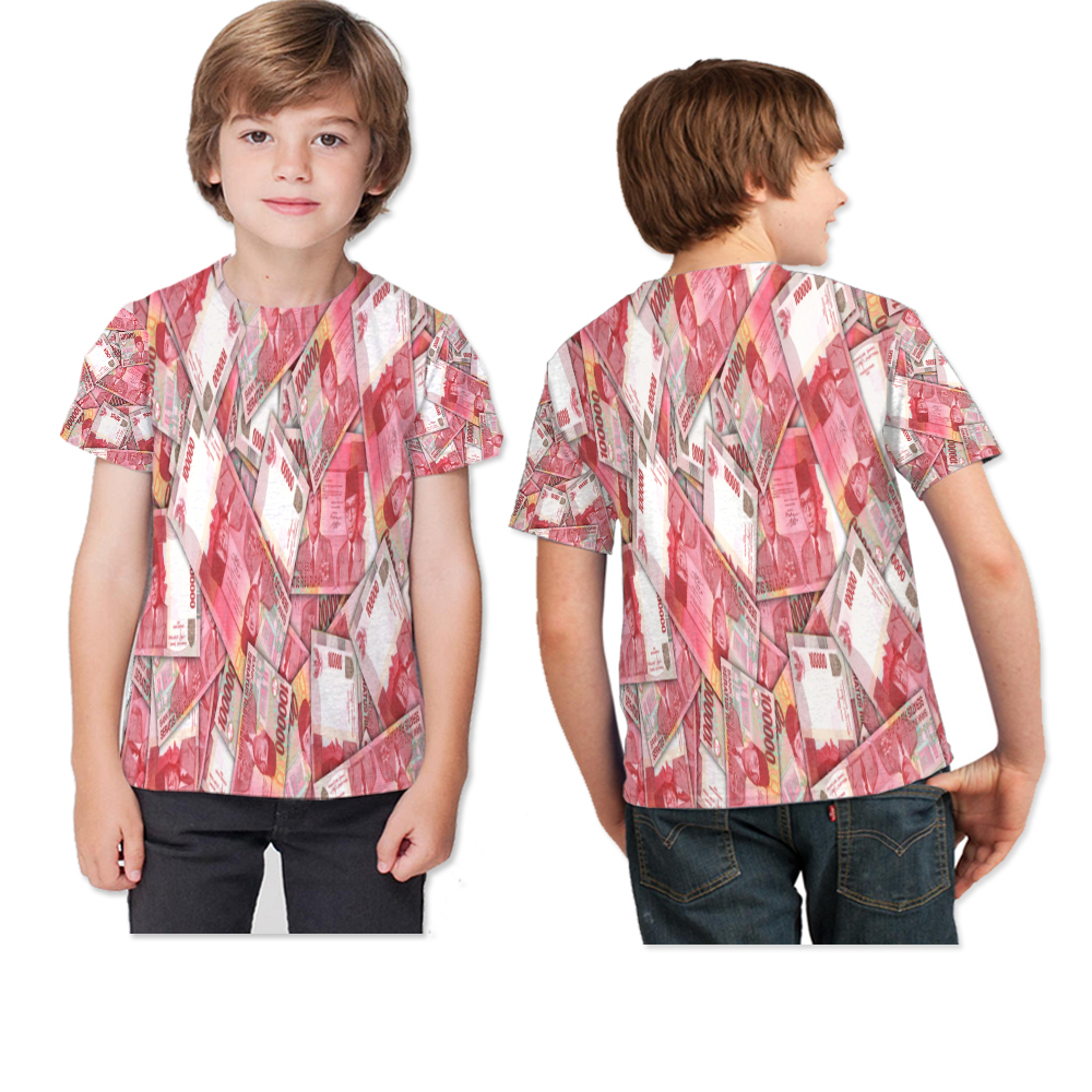 Kaos Baju Anak jersey Uang 100 Ribu Fullprint Keren Terbaru