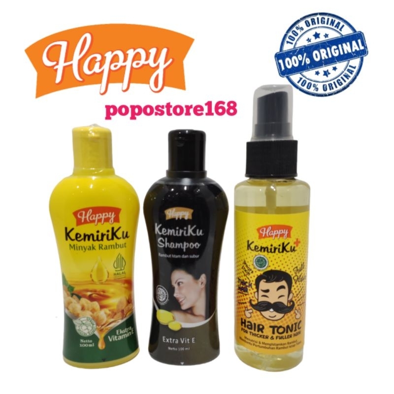 KEMIRIKU MINYAK RAMBUT/ KEMIRIKU SHAMPO UBAN/ KEMIRIKU HAIR TONIC/ HAPPY KEMIRIKU MINYAK RAMBUT BAYI