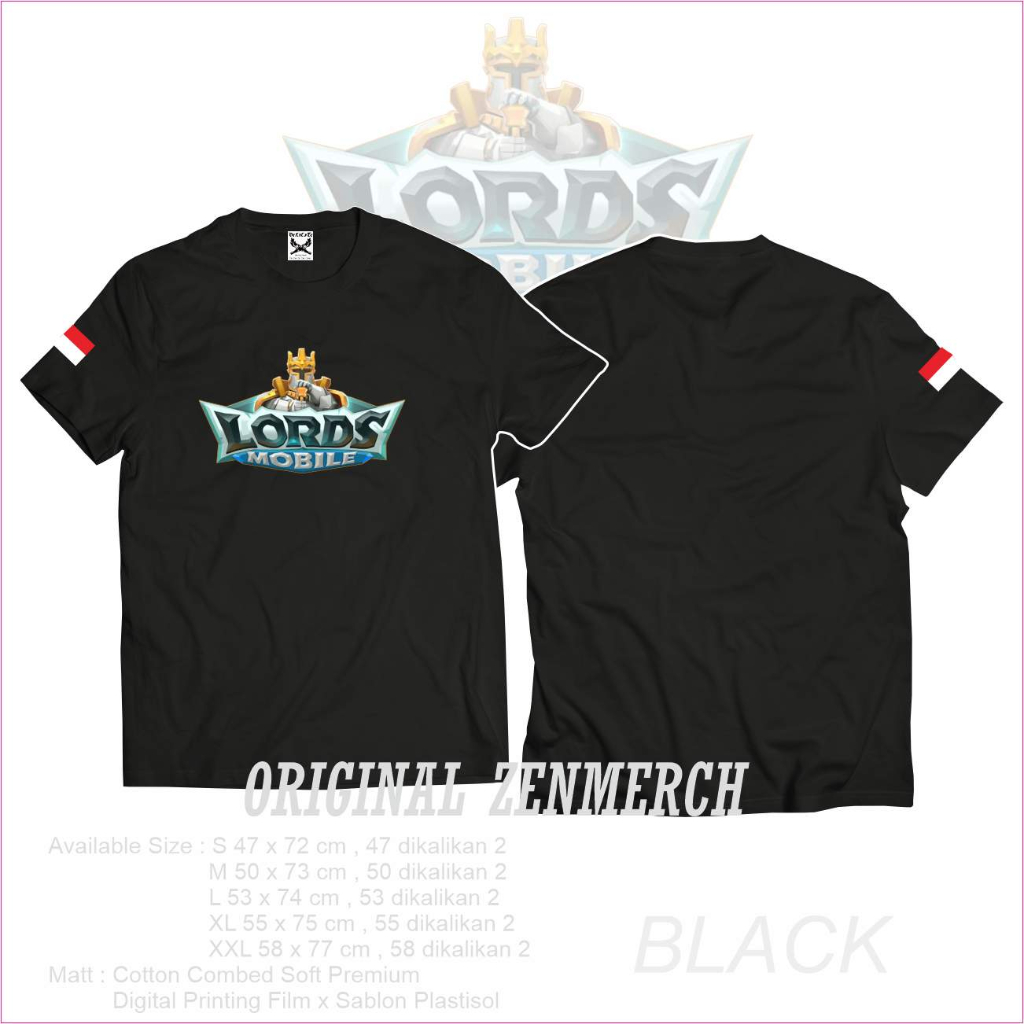 Kaos Lord Mobile Game Online Pakaian Basic Cotton Premim Unisex COD