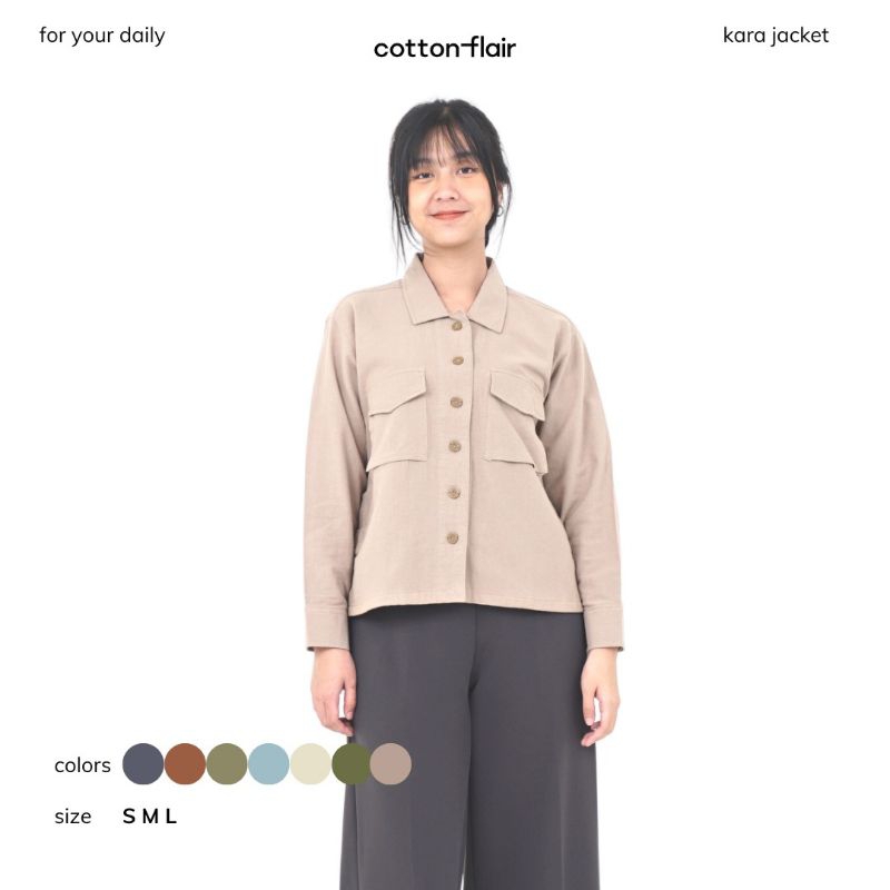 Cotton Flair - Kara Jacket | Jaket Linen Wanita | Outer Linen Wanita