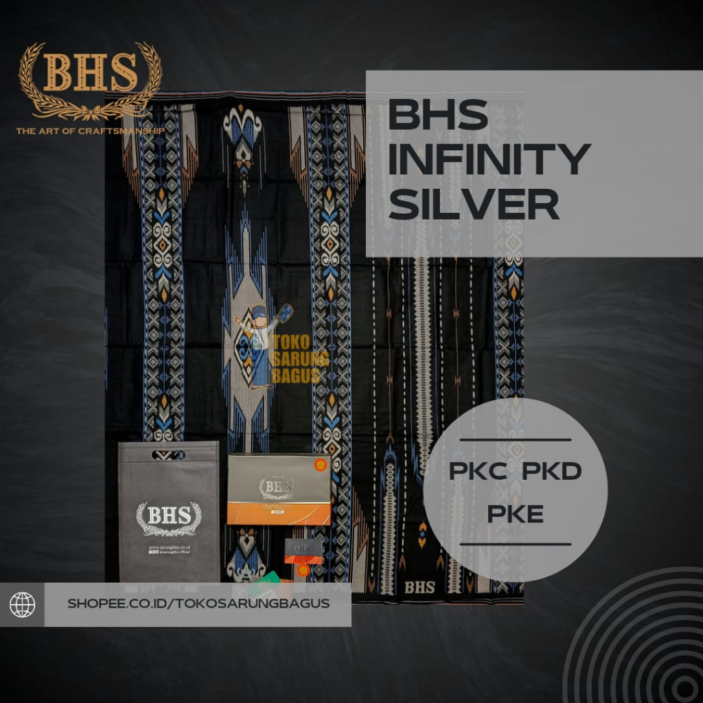 Sarung BHS Infinity Silver PKC PKD PKE Warna Hitam